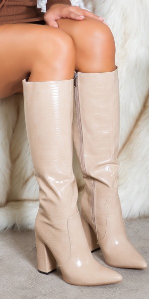 Koucla Sexy Musthave Stiefel In Kroko Optik