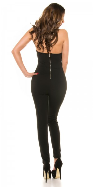 Koucla Sexy Neckholder-Overall Mit Spitze & Kette