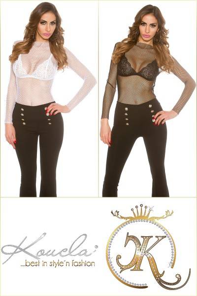 Koucla Sexy Netz Langarm Shirt