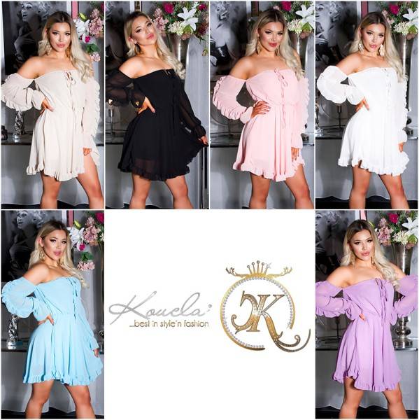 Koucla Sexy Off-Shoulder Babydoll Kleid