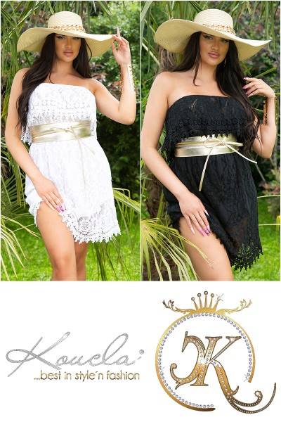 Koucla Sexy Off-Shoulder Sommer Kleid Aus Spitze