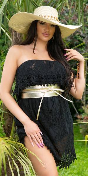Koucla Sexy Off-Shoulder Sommer Kleid aus Spitze
