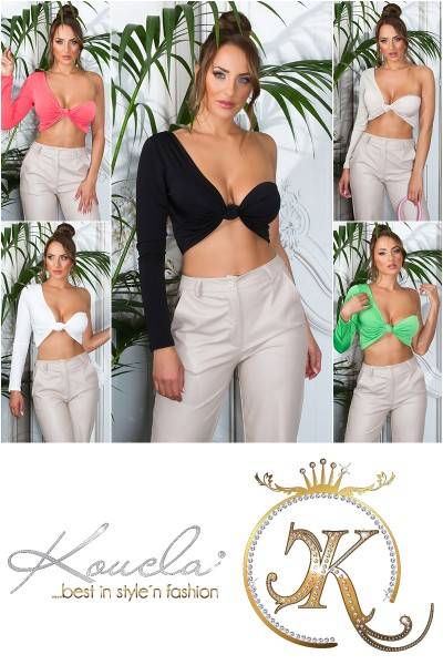 Koucla Sexy One-Arm Crop Top