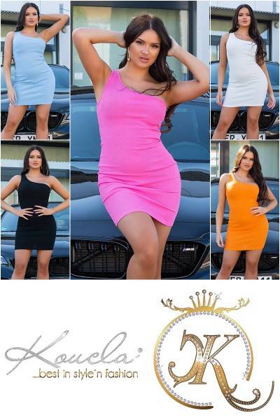 Koucla Sexy One-Shoulder Basic Sommer Kleid