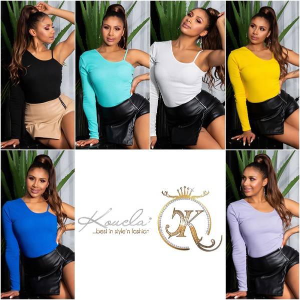 Koucla Sexy One-Shoulder Langarm Top