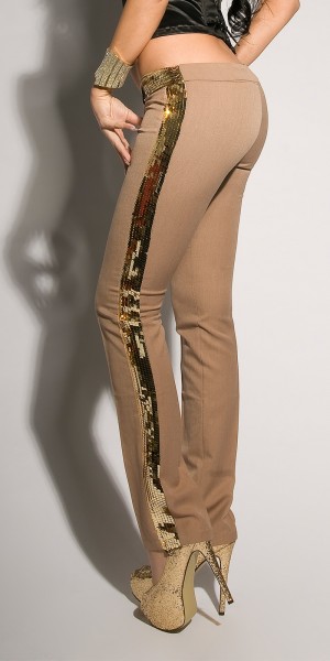 Koucla Sexy Party-Stoffhose Mit Pailletten