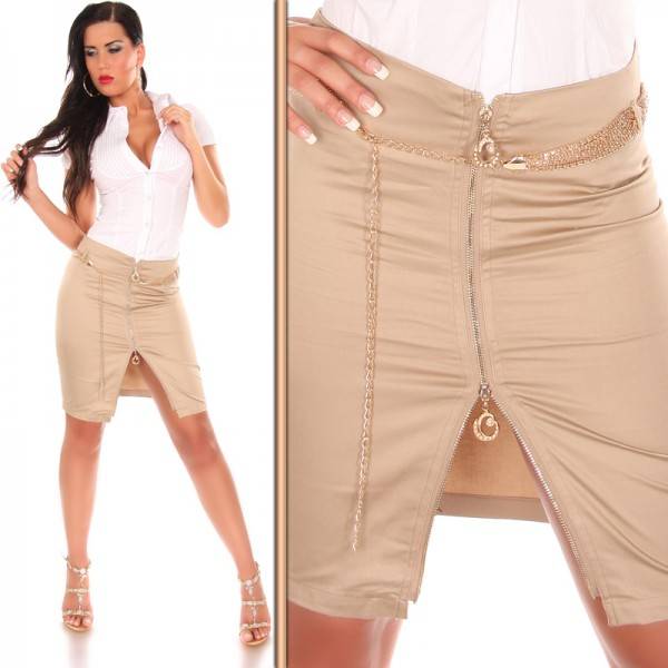 Koucla Sexy Pencil Rock Mit Ketten-Gürtel