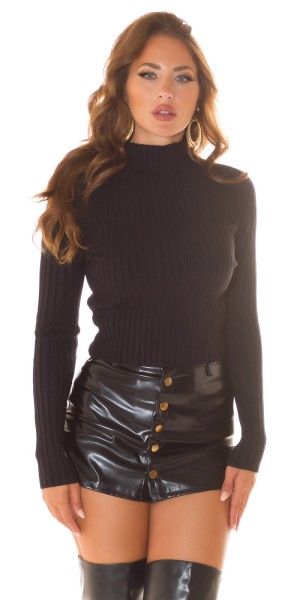 Koucla Sexy Rippstrick Rollkragen Pulli