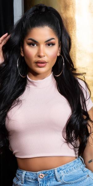 Koucla Sexy Rückenfreies Crop Top Geschnürt