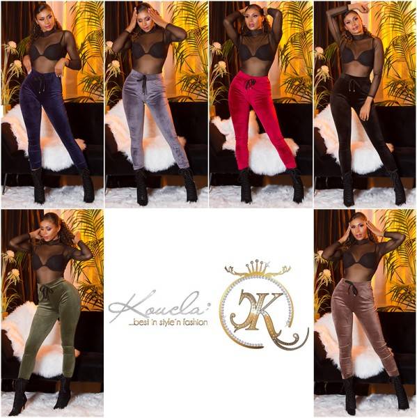 Koucla Sexy Samt Look Jogger