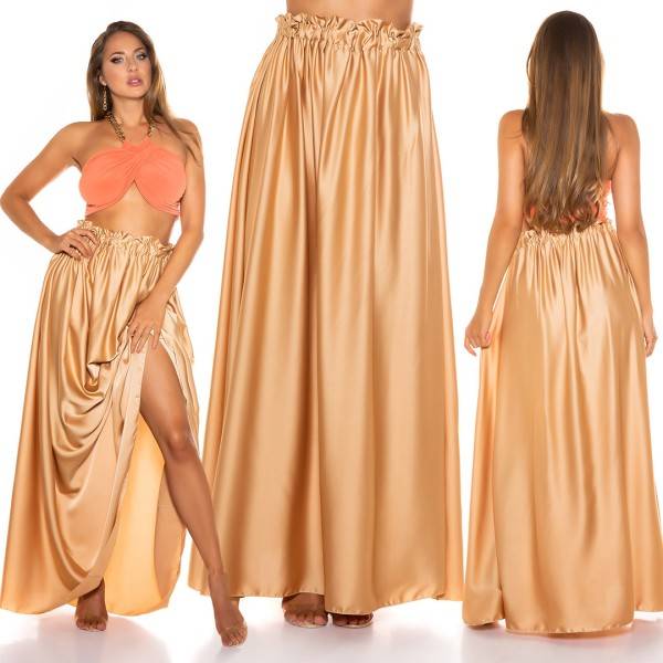 Koucla Sexy Satin-Look Maxi Rock