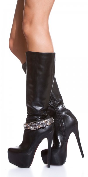 Koucla Sexy Schuhgürtel mit Strass und Nieten