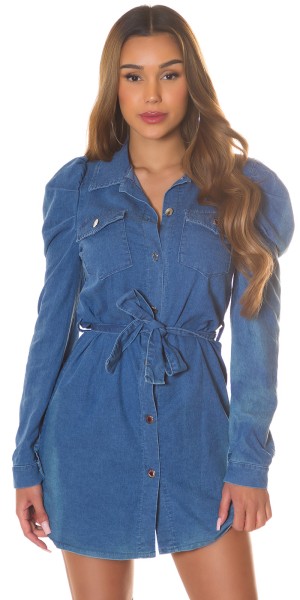 Koucla Sexy Sommer Jeanskleid Mit Gürtel