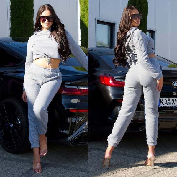Koucla Sexy Sporty 2Piece Set- Crop Hoodie Und Hose