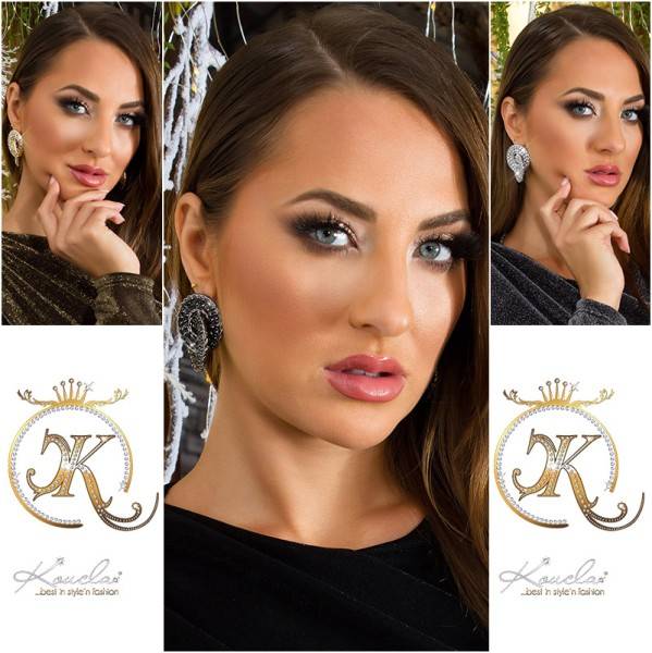 Koucla Sexy Statement Glitzer Ohrringe