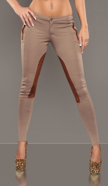 Koucla Sexy Stoffhose Mit Lederlook