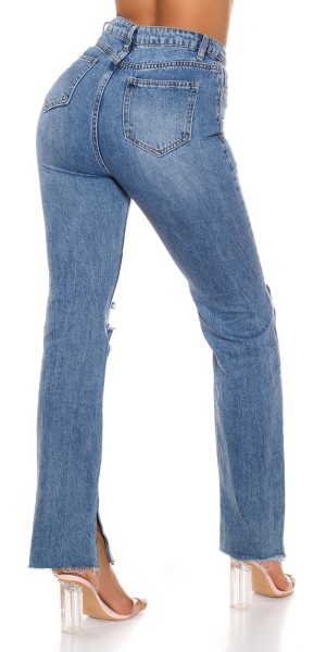 Koucla Sexy Straight Cut Highwaist Jeans Used Look