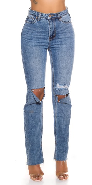 Koucla Sexy Straight Cut Highwaist Jeans Used Look