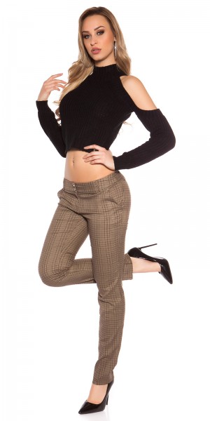 Koucla Sexy Straightleg KouCla Hose Mit Glitzer