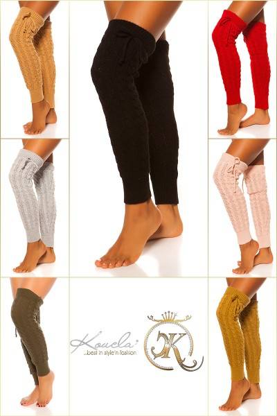 Koucla Sexy Strick Beinstulpen Mit Zopfmuster