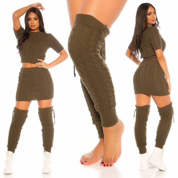 Koucla Sexy Strick Beinstulpen Mit Zopfmuster