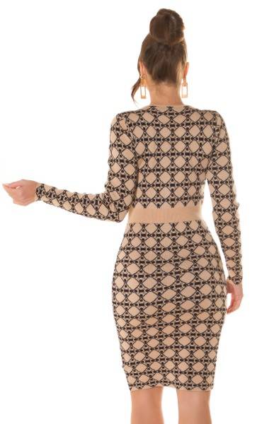 Koucla Sexy Strickkleid Mit Deko Knöpfen