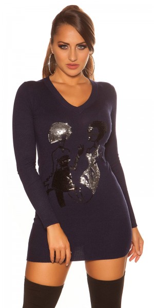 Koucla Sexy Strickkleid mit Pailletten