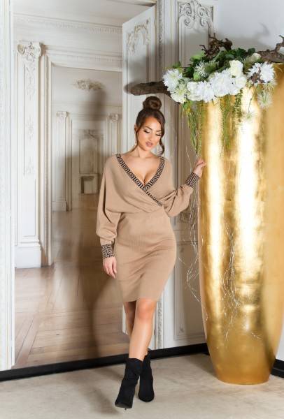 Koucla Sexy Strickkleid Mit Rückenausschnitt