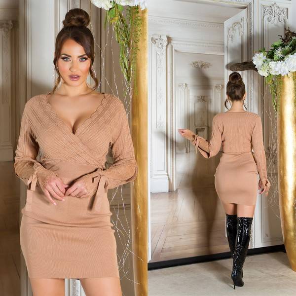 Koucla Sexy Strickkleid Mit Spitze