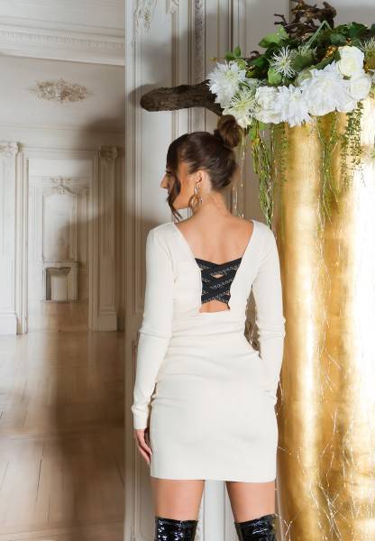 Koucla Sexy Strickkleid Mit Wow Rücken