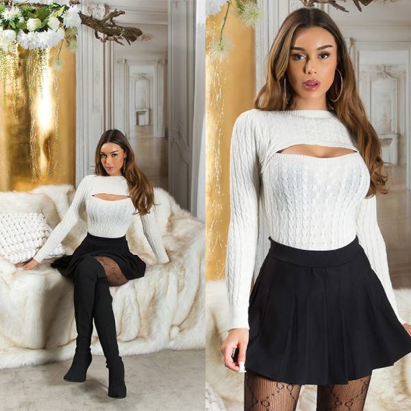 Koucla Sexy Strickpullover Mit Cut Out