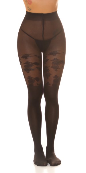Koucla Sexy Strumpfhose Mit Floralem Print
