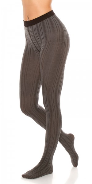 Koucla Sexy Strumpfhose Nadelstreifenlook