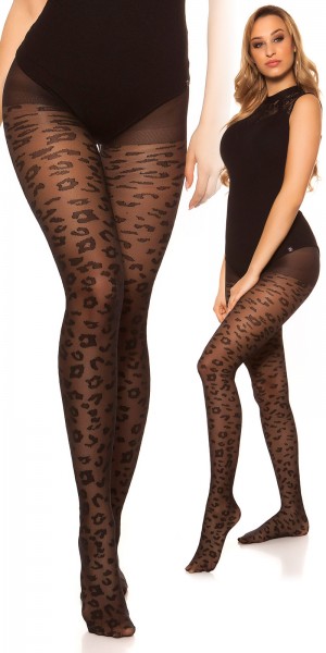 Koucla Sexy Strumpfhosen in Leopard Optik