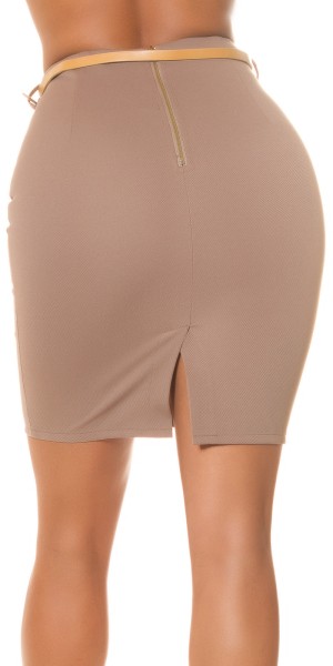 Koucla Sexy Taillen-Minirock Mit Zip Und Gürtel