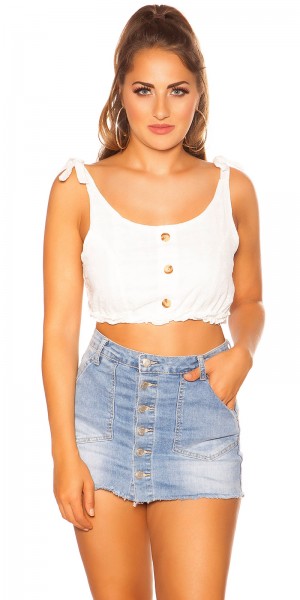 Koucla Sexy Träger Crop-Top z. Binden