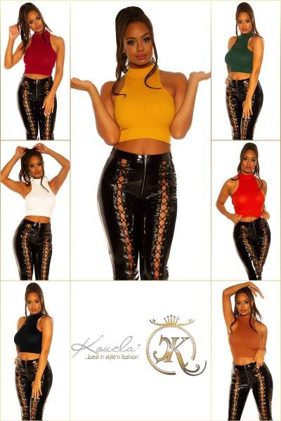 Koucla Sexy Turtleneck Crop Pulli
