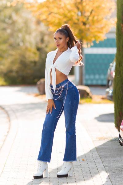 Koucla Sexy Used Look Highwaist Jeans