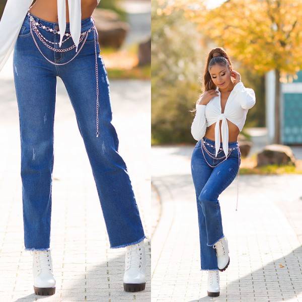 Koucla Sexy Used Look Highwaist Jeans