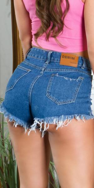 Koucla Sexy Used Look Jeans Hot Pants