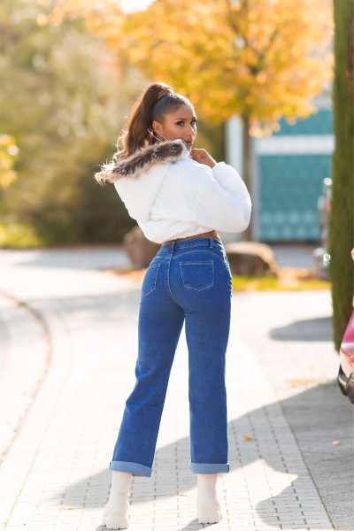 Koucla Sexy Used Look Push Up Schlag Jeans