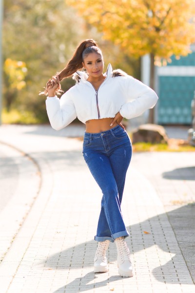 Koucla Sexy Used Look Push Up Schlag Jeans