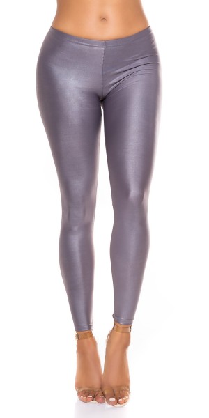 Koucla Sexy Wetlook Leggings Mit Schnürung