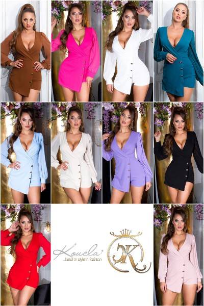 Koucla Sexy Wickellook Overall mit Puffärmel