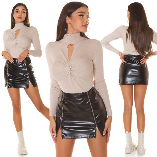 Koucla Sexy Wickellook Pullover Mit Cut Out