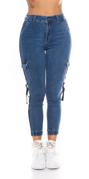Koucla Trendy Highwaist Cargolook Jeans