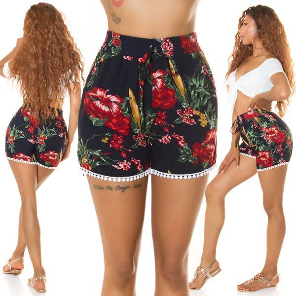 Koucla Trendy Highwaist Sommer Shorts Mit Taschen