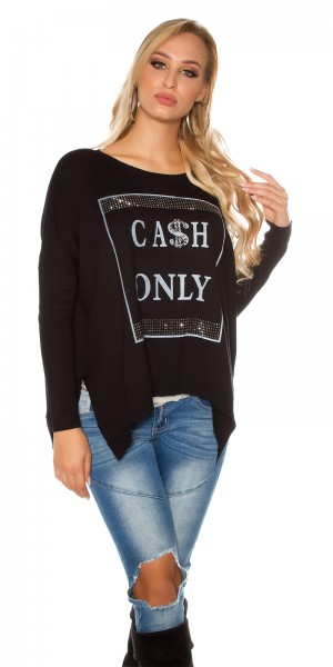 Koucla Trendy Koucla Feinstrick Pullover "Cash Only"