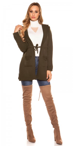 Koucla Trendy KouCla Kapuzen Strickjacke