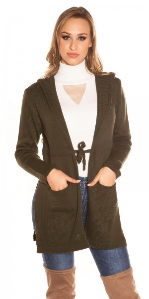 Koucla Trendy KouCla Kapuzen Strickjacke